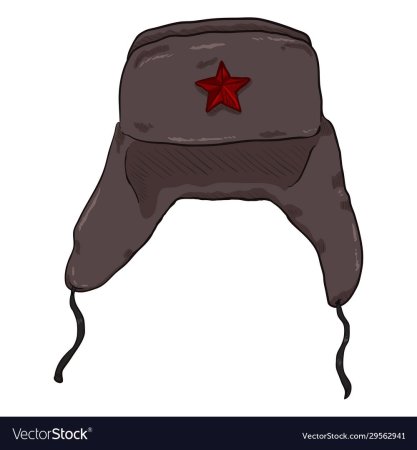 Шапка ушанка Векторная