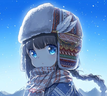 Шапка ушанка аниме