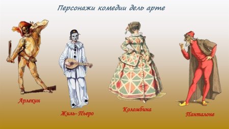 Комедия дель арте маски персонажей