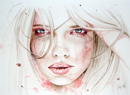 Грустное лицо арт