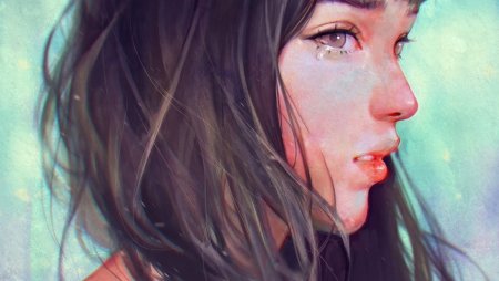 Девушка плачет арт