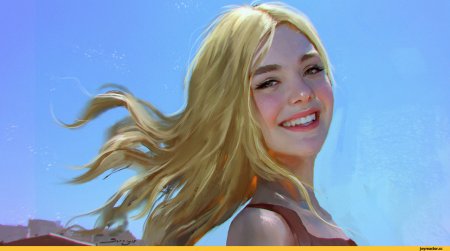 Эль Фаннинг рисунок