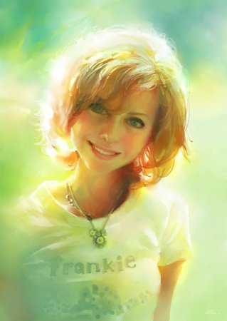 Рисуем девушка улыбается