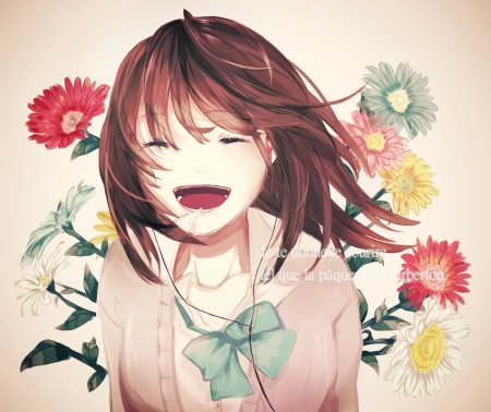 Аниме улыбка девушки