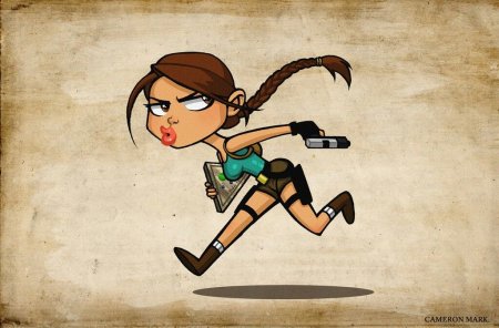 Лара Крофт рисунок мультяшный