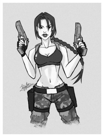 Раскраски Лара Крофт томб Райдер