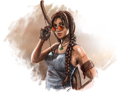 Томб Райдер Лара Крофт в очках