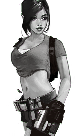 Лара Крофт рисунок