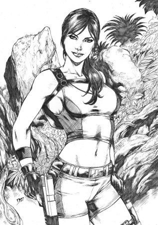Раскраски Лара Крофт томб Райдер