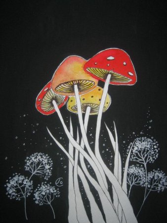 Мухомор рисунок Эстетика инди КИД