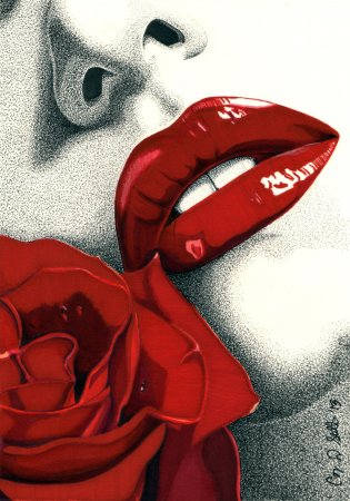 Роза и губы