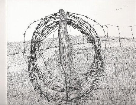 Колючая проволока символ