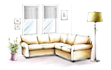 Нарисовать диван