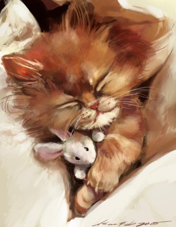 Кот арт без фона