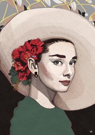 Живописные портреты Одри Хепберн