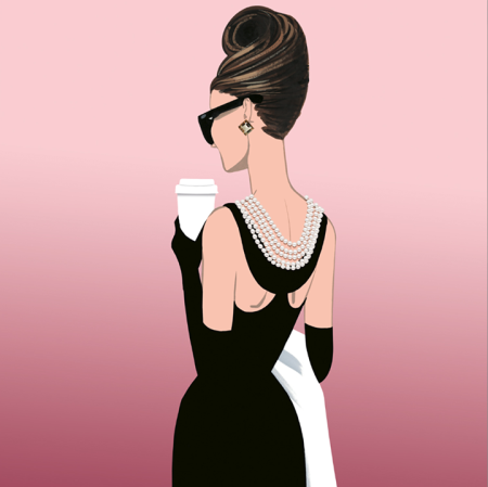 Audrey Hepburn завтрак у Тиффани арт