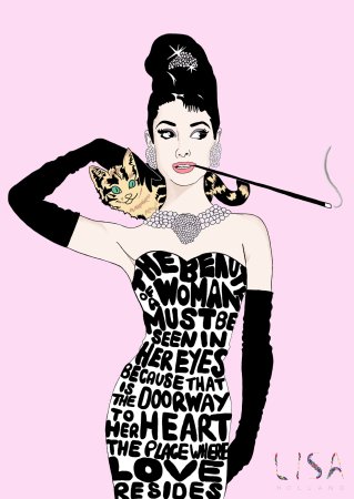 Audrey Hepburn завтрак у Тиффани арт