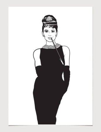 Одри Хепберн рисунок