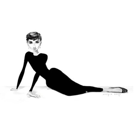 Модные иллюстрации Одри Хепберн