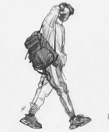 Скетчи БТС В полный рост