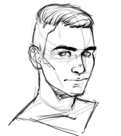 Набросок мужского лица