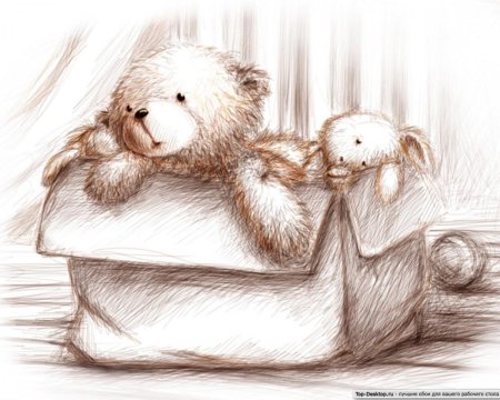 Нарисовать плюшевого мишку