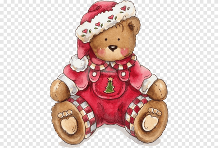 Новогодний мишка рисунок