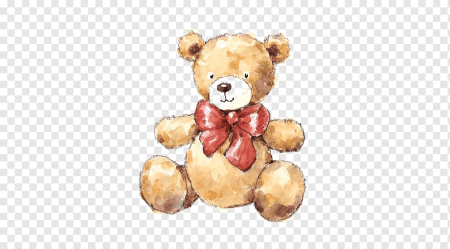 Медвежонок акварель