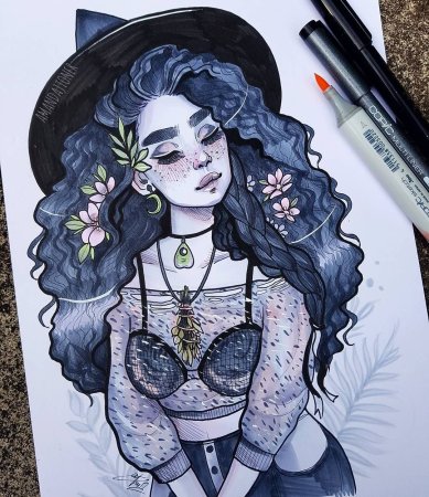 Красивые арты в скетчбуке