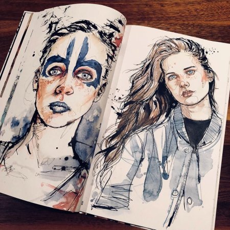 Скетчинг Гарри Поттер маркерами