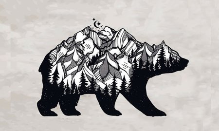 Стилизованные медведи