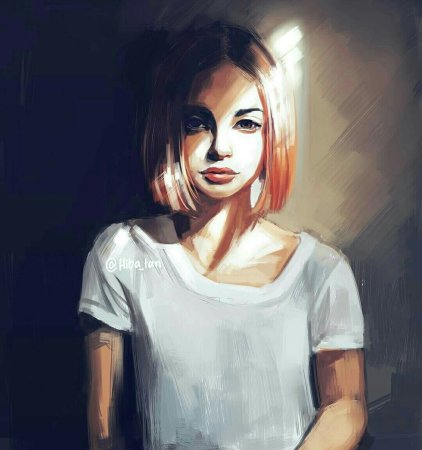 Девушка с каре арт