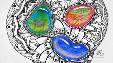 Роспись камней гуашью