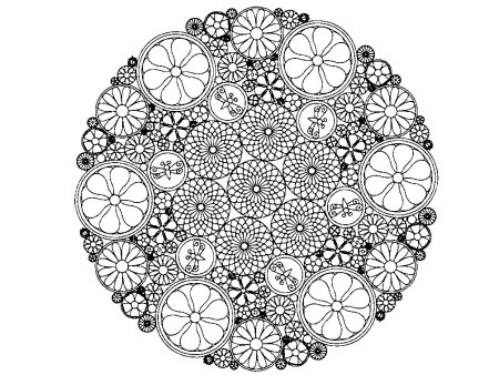 Раскраски антистресс круглые