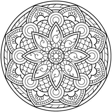 Раскраска Мандала