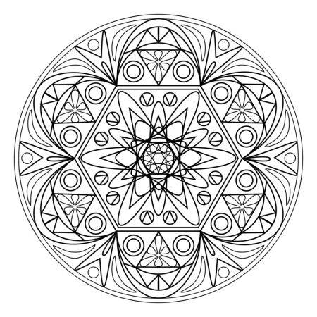 Восточные мандалы для раскрашивания
