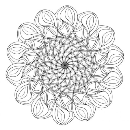 Мандала взрослая для раскрашивания