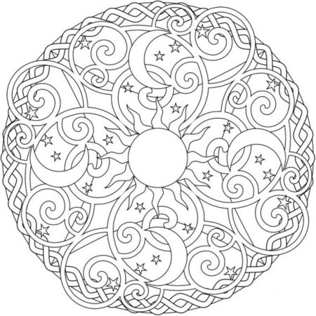 Орнамент в круге раскраска