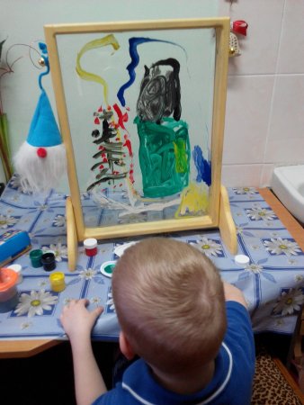 Рисование на стекле для детей