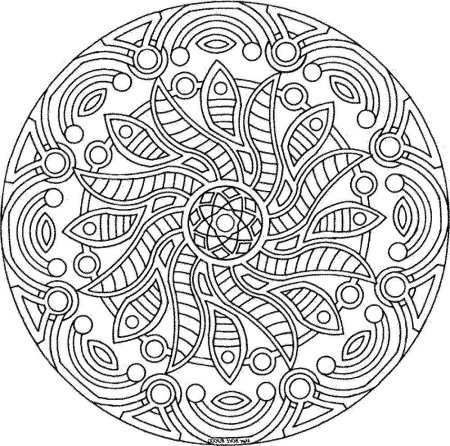 Мандалы для раскрашивания сложные