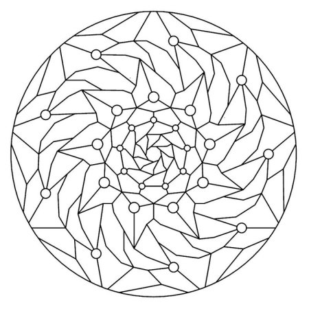Мандала раскраска простая