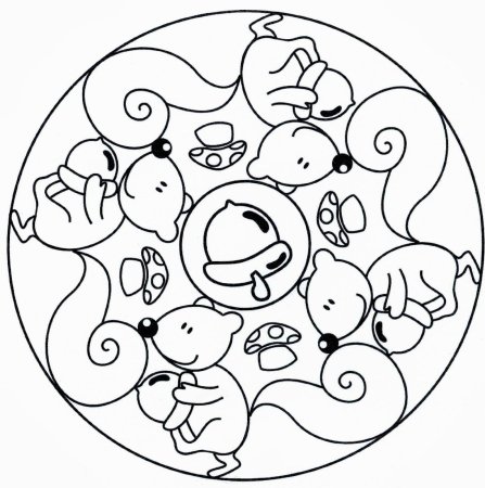 Детские мандалы для раскрашивания