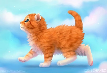 Рыжий котенок арт