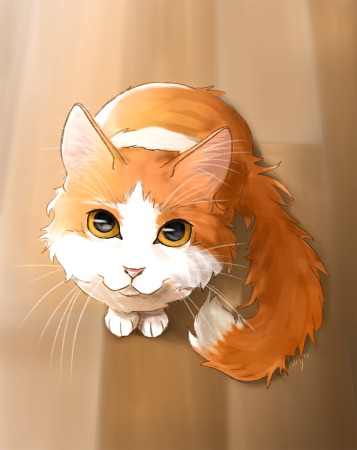 Рыжая кошка арт коты Воители