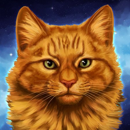 Рыжий кот арт