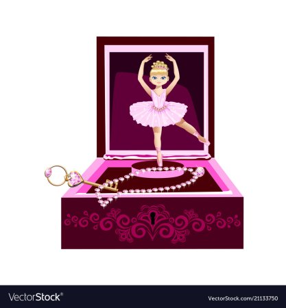 Нарисовать шкатулку с балериной