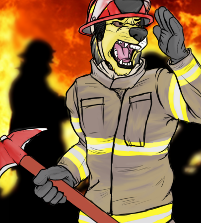 Волк пожарник