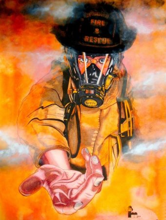 Пожарник арт