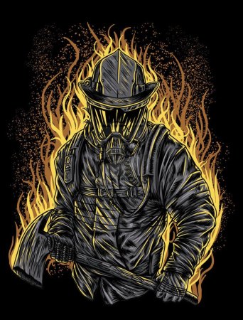 Пожарный топор арт