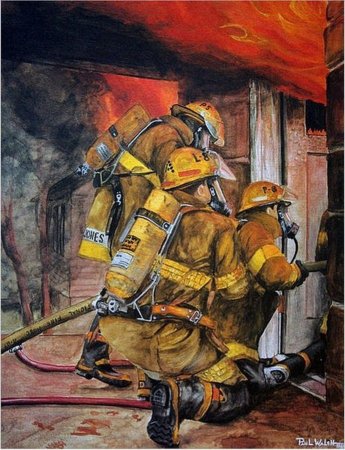 Пожарные в живописи